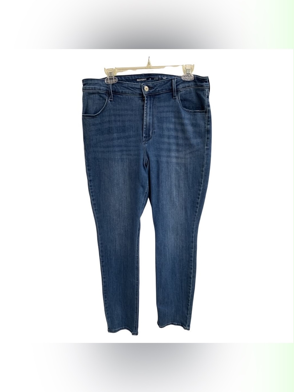 Old Navy Dark Wash Skinny Jeans in Navy Blue Size L